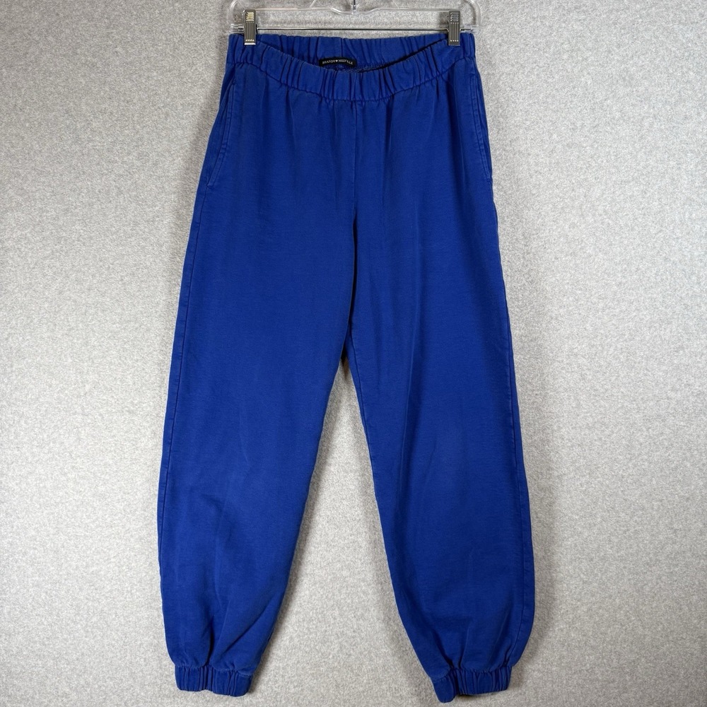 Brandy melvile sweatpants womens small royal blue pull on jogger cotton